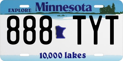 MN license plate 888TYT