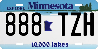 MN license plate 888TZH