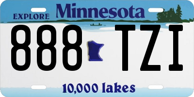 MN license plate 888TZI
