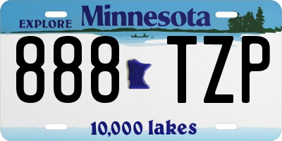 MN license plate 888TZP