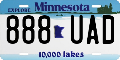 MN license plate 888UAD
