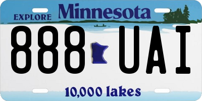 MN license plate 888UAI