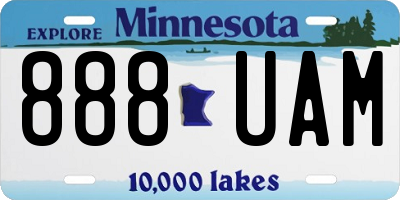 MN license plate 888UAM