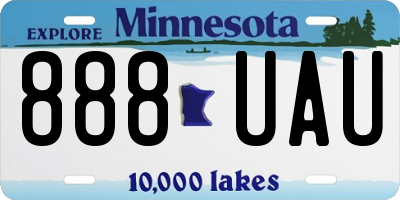 MN license plate 888UAU