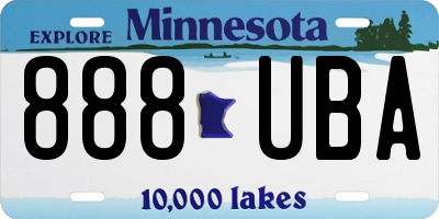 MN license plate 888UBA