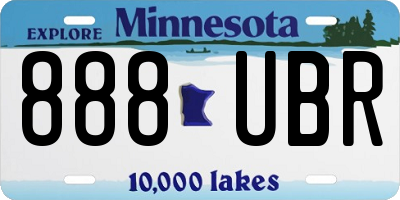 MN license plate 888UBR