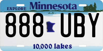 MN license plate 888UBY