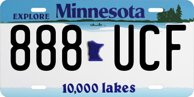 MN license plate 888UCF