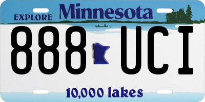 MN license plate 888UCI