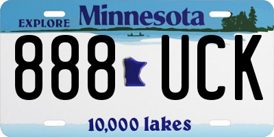 MN license plate 888UCK