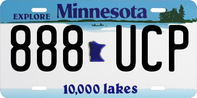 MN license plate 888UCP