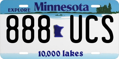 MN license plate 888UCS