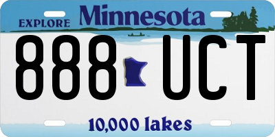 MN license plate 888UCT