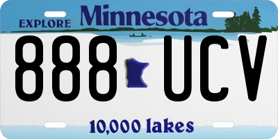 MN license plate 888UCV