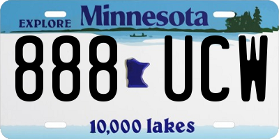 MN license plate 888UCW