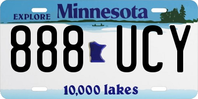 MN license plate 888UCY