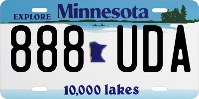 MN license plate 888UDA