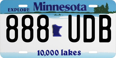 MN license plate 888UDB