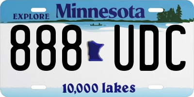 MN license plate 888UDC