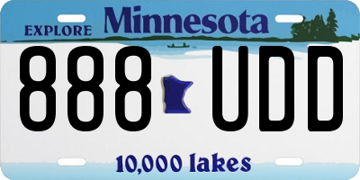 MN license plate 888UDD