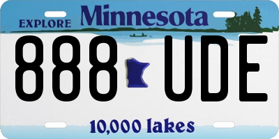 MN license plate 888UDE