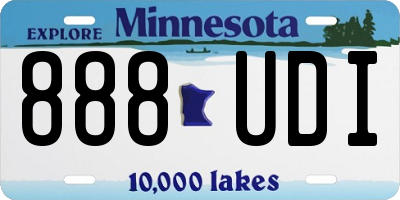 MN license plate 888UDI