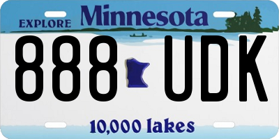 MN license plate 888UDK
