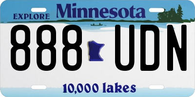 MN license plate 888UDN