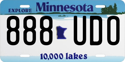 MN license plate 888UDO