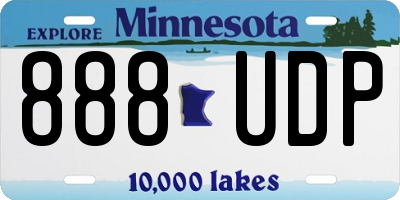 MN license plate 888UDP