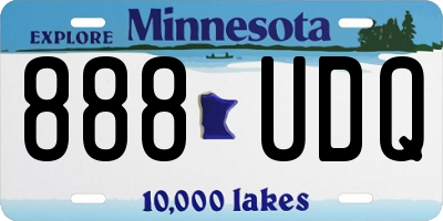 MN license plate 888UDQ