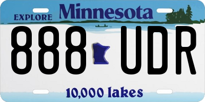 MN license plate 888UDR