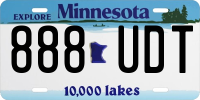 MN license plate 888UDT