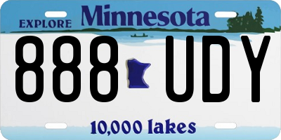 MN license plate 888UDY