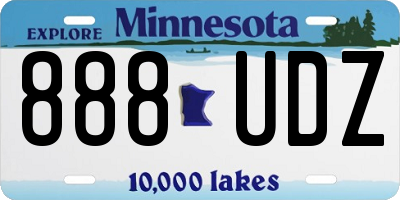 MN license plate 888UDZ