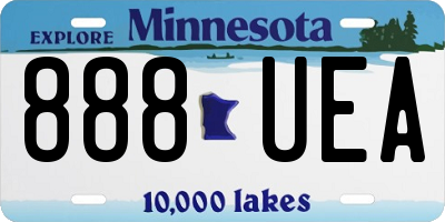 MN license plate 888UEA