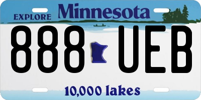 MN license plate 888UEB