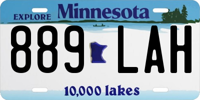 MN license plate 889LAH