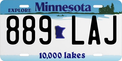 MN license plate 889LAJ