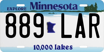 MN license plate 889LAR