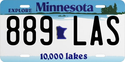 MN license plate 889LAS