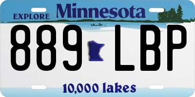 MN license plate 889LBP