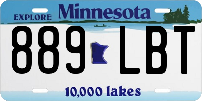 MN license plate 889LBT