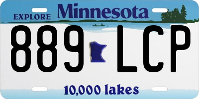 MN license plate 889LCP
