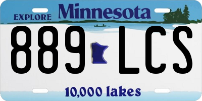 MN license plate 889LCS