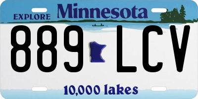 MN license plate 889LCV