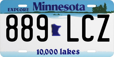MN license plate 889LCZ