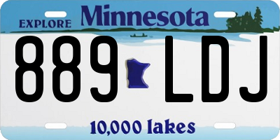 MN license plate 889LDJ