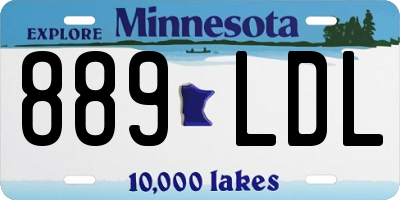 MN license plate 889LDL