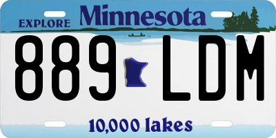 MN license plate 889LDM